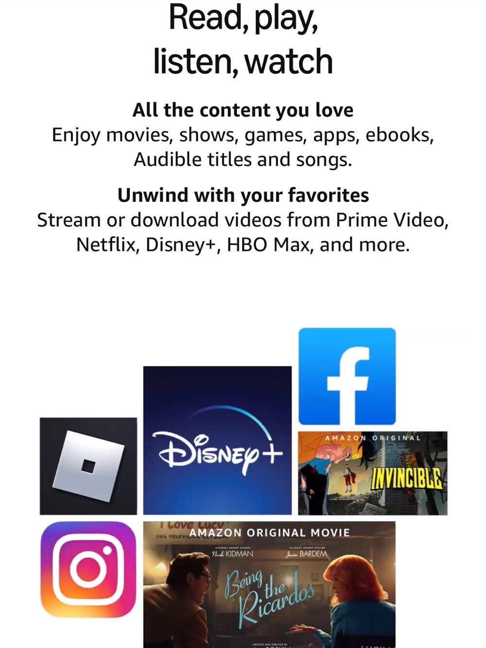 Amazon Streaming Hub Poster — Blue, White, Black